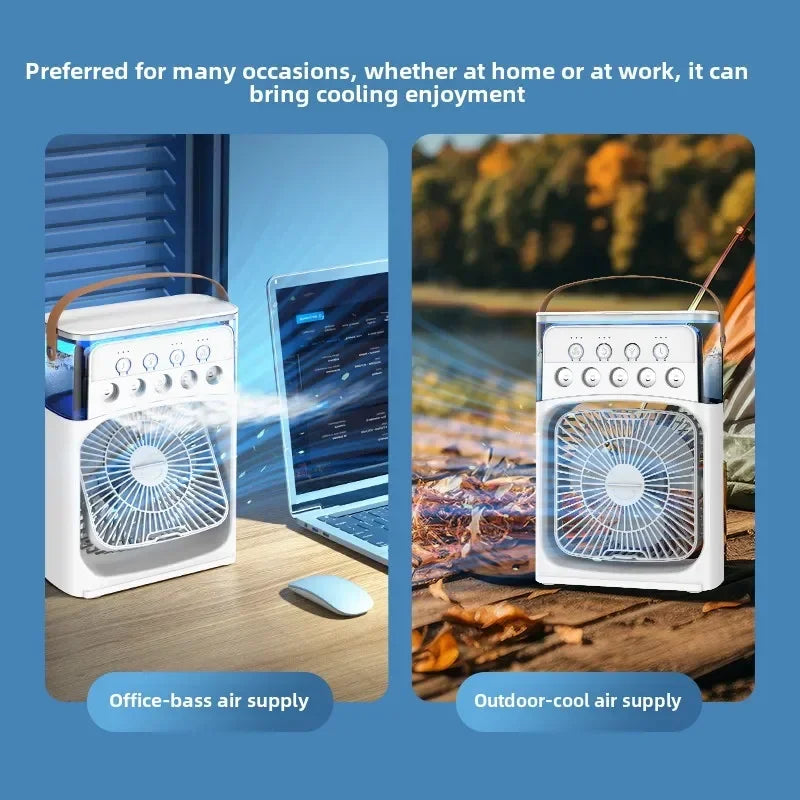 Portable 3 in 1 Mini Ac Air Cooler Fan for Home Products Conditioner Household Small Night LED Humidifier Lights Camping Room